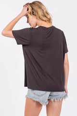 Free Bird V Neck Graphic Tee