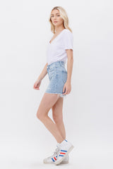 Mica Midi Denim Shorts