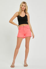 Risen Tummy Control Neon Coral Shorts