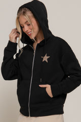 Mayra Black Leopard Jacket