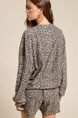 Free Bird Leopard Pullover