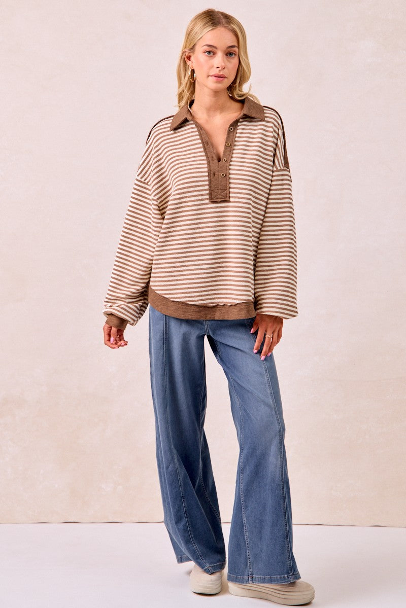 Teddy Striped Long Sleeve