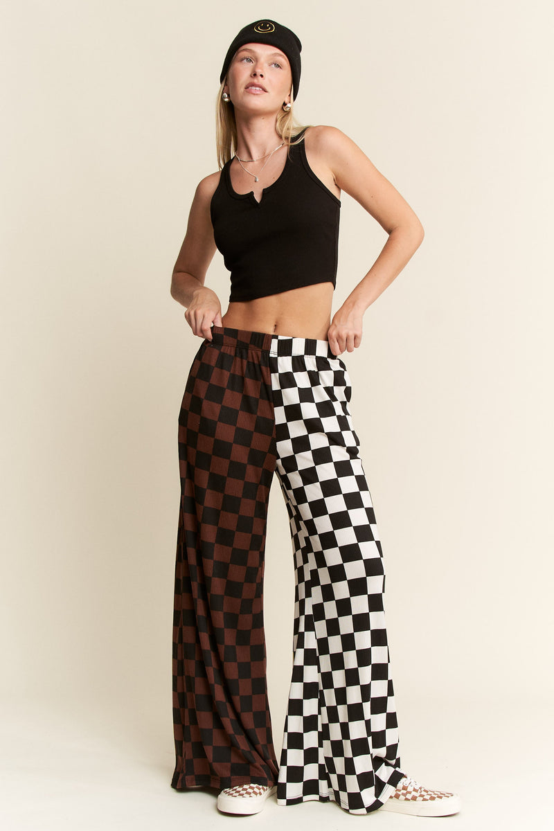 Split Decision Checkered Pants