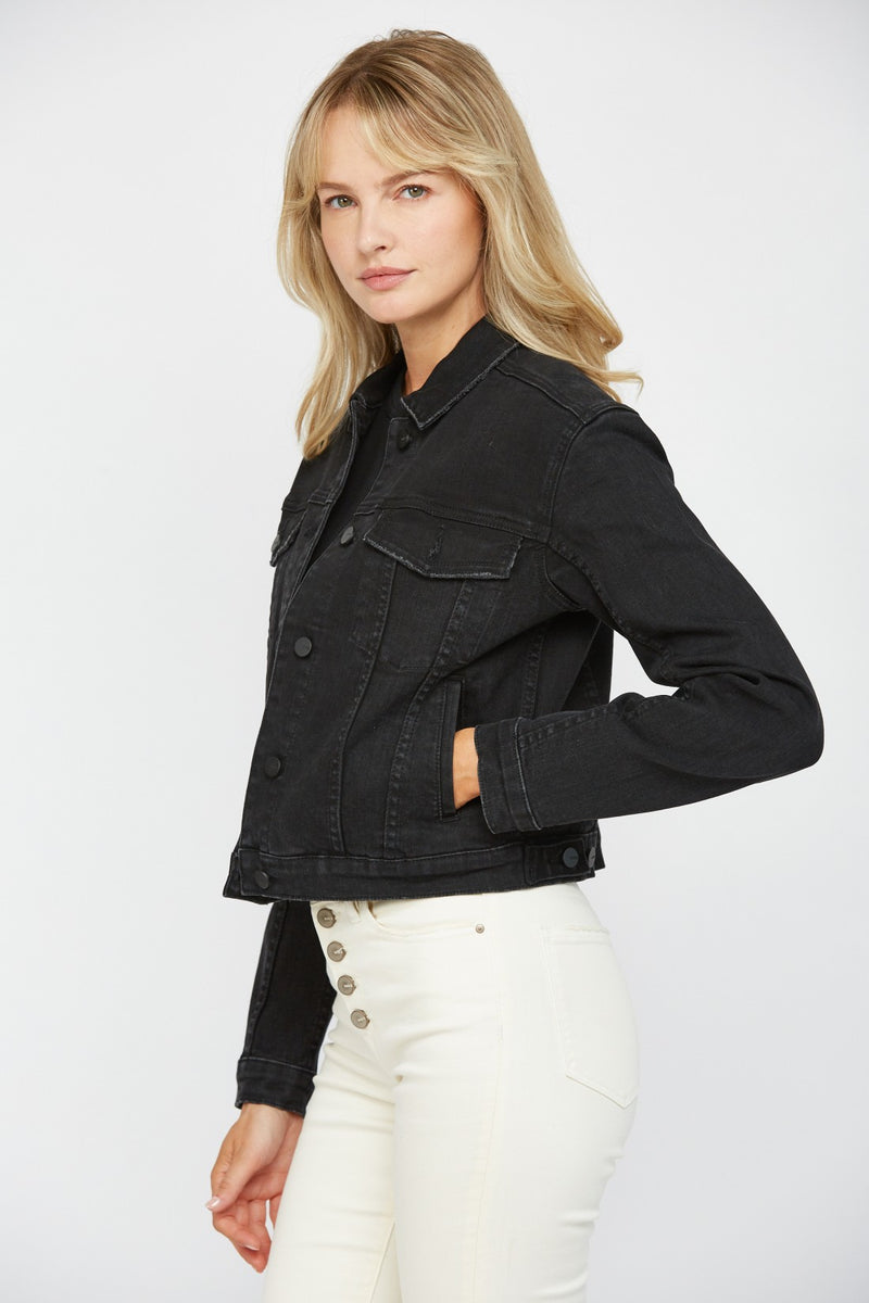 Mica Black Denim Jacket