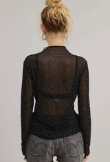 Rhinestone Lace Top