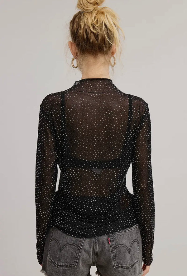 Rhinestone Lace Top