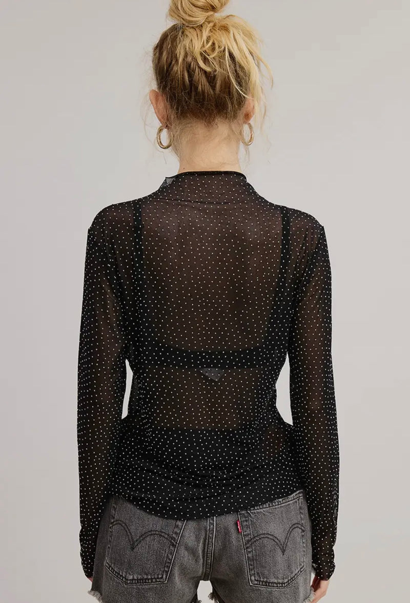 Rhinestone Lace Top