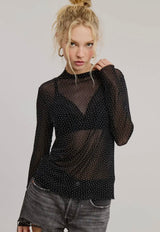 Rhinestone Lace Top