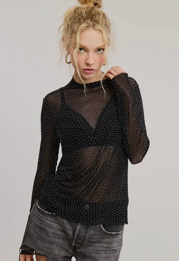 Rhinestone Lace Top