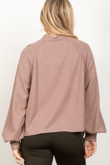 Mocha Mock Neck Top