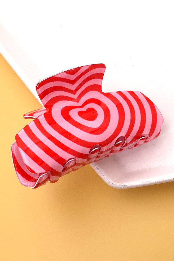 Swirl Heart Claw Clips