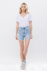 Mica Midi Denim Shorts