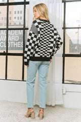 Race Day Checkered Sweater