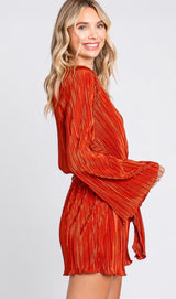 Rust Satin Dreams Romper