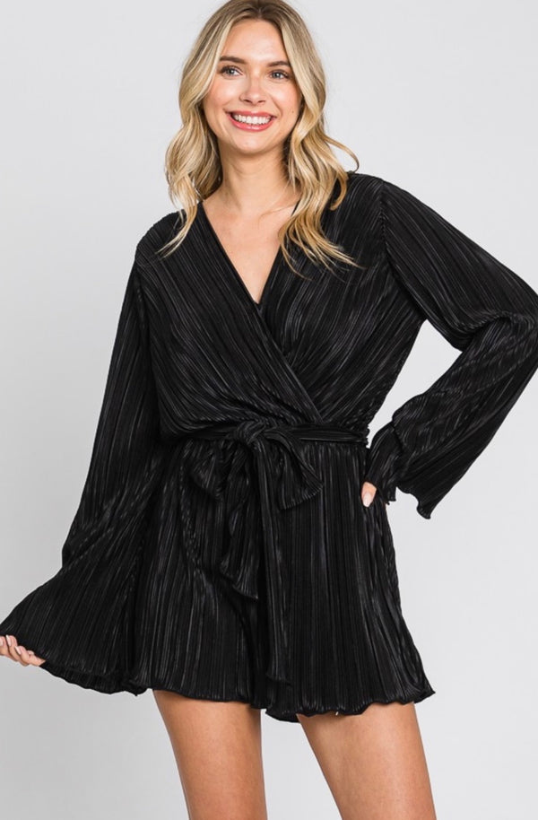 Black Satin Dream Romper