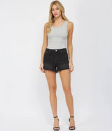 Mica Eerie Black Denim Shorts