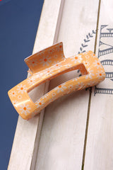 Rectangular Floral Claw Clip