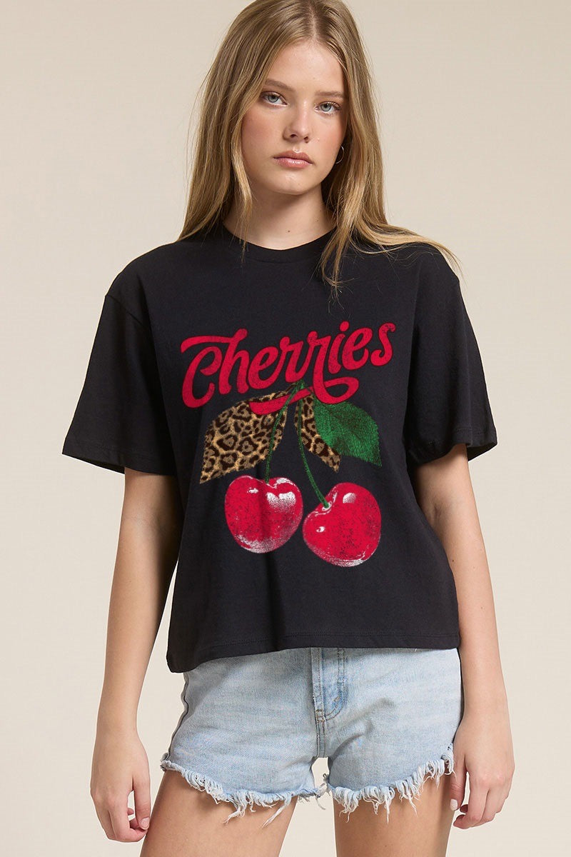 Cherries Crop Tee