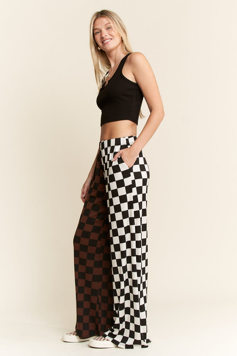 Split Decision Checkered Pants