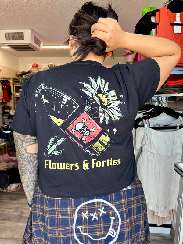 Flowers & Forties Crop Tee