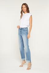Mica Straight Leg Cuff Jeans