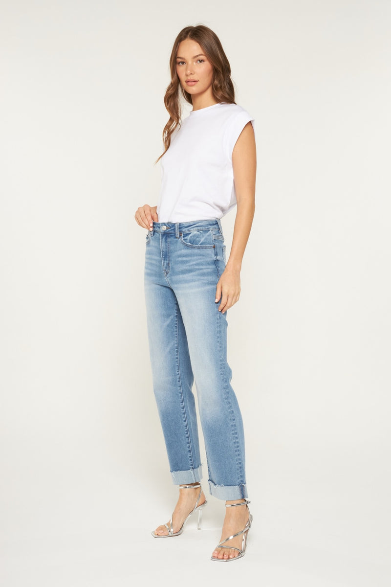 Mica Straight Leg Cuff Jeans