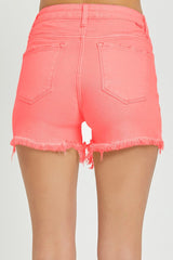 Risen Tummy Control Neon Coral Shorts