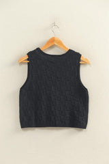 Checkered Button Top