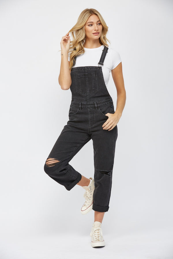 Mica Stretch Boyfriend Overalls