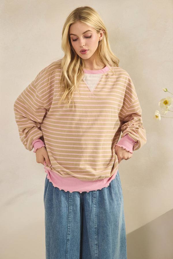 Payton Striped knit top