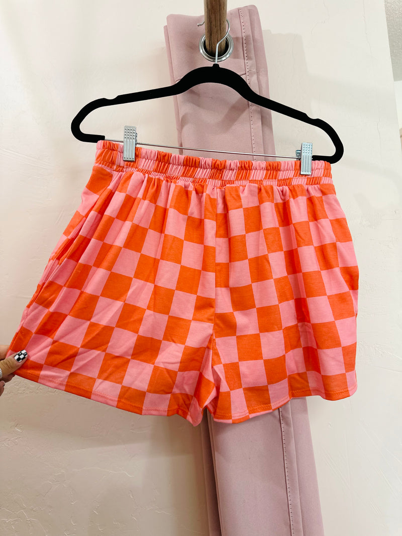Sherbet Checkered Shorts￼