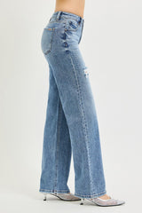 Risen Mid Rise Tummy Control Jeans