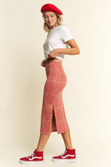 Zeplin Slit Midi Skirt