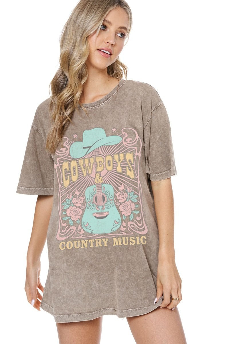 Cowboy & Country Music Graphic Tee