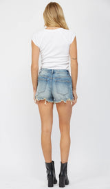 Mica Distressed & Splattered Shorts