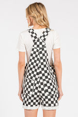 Race Day Checkered Short Overalls