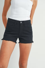 Just Black Frayed Shorts