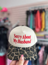Sorry about my husband canvas caps