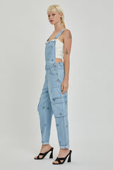 Risen Cargo Star Print Overalls