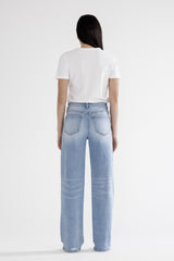 Mica Distressed Wide Leg Jeans