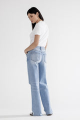 Mica Distressed Wide Leg Jeans