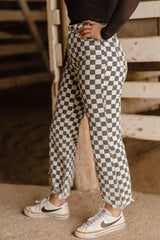 Moto Checkered Pants