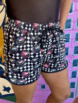 Disco Diva Checkered Shorts