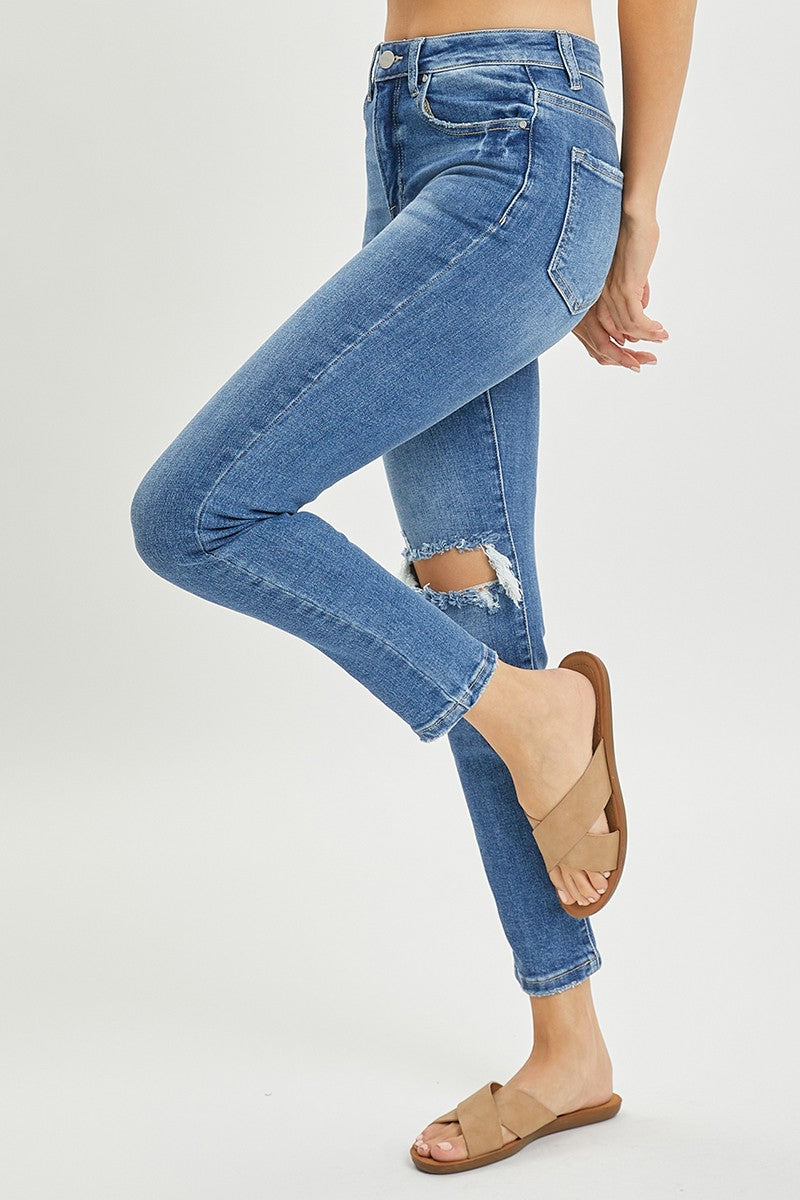 Risen Distressed Medium Wash Skinny