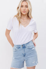 Mica Midi Denim Shorts