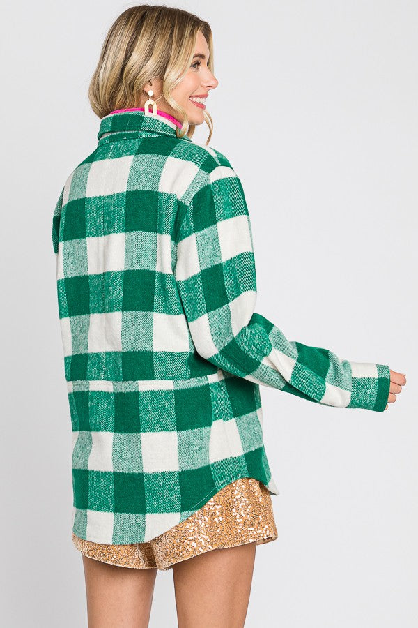 Plus Flannel Shacket