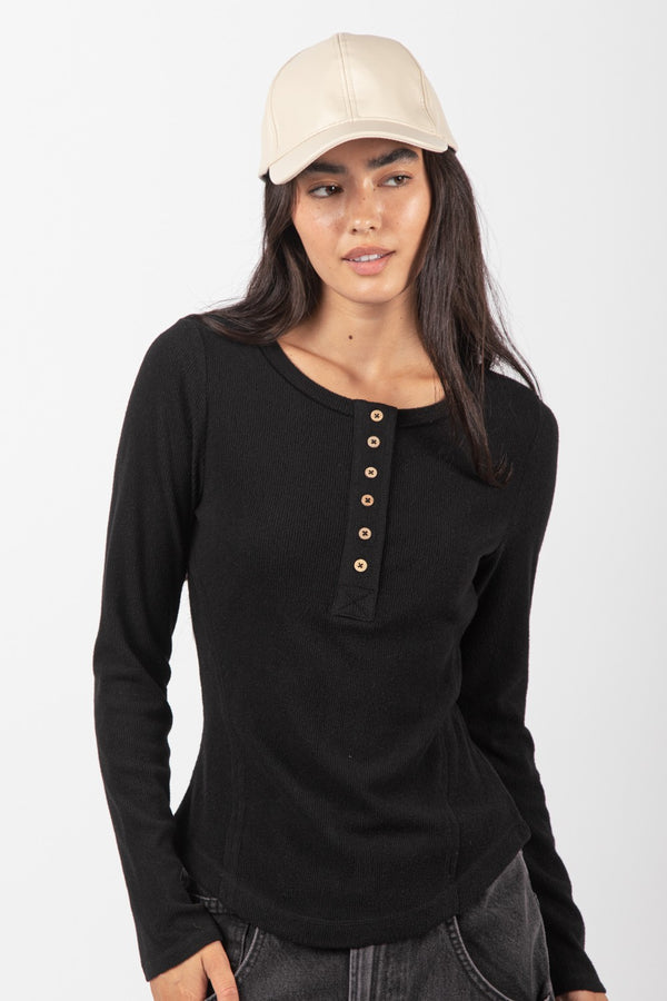 Henley Easy Knit Top