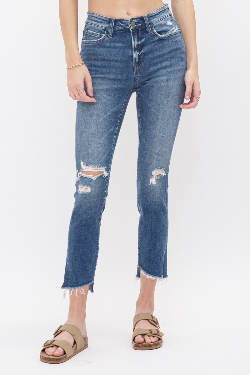 Mica Mid Rise Crop Skinny Jeans