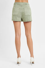 Risen Olive Denim Skort