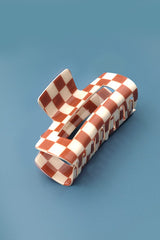 Checkered Jumbo Claw Clips